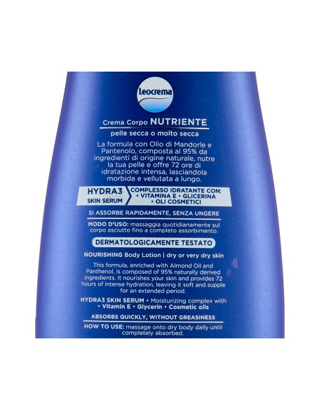 leocrema body crema fluida corpo 400ml - nutriente: tuttocasashop.live: igiene e cura della persona