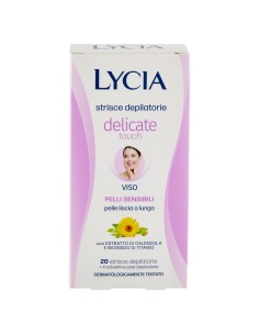 lycia 20 strisce depilatorie viso + 4 salviettine per pelli sensibili: tuttocasashop.live: igiene e cura della persona