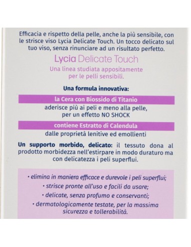 lycia 20 strisce depilatorie viso + 4 salviettine per pelli sensibili: tuttocasashop.live: igiene e cura della persona
