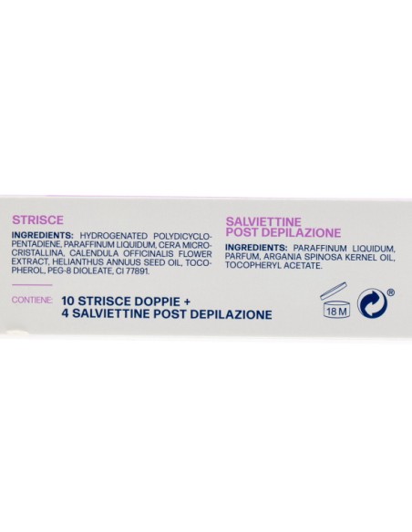 lycia 20 strisce depilatorie viso + 4 salviettine per pelli sensibili: tuttocasashop.live: igiene e cura della persona