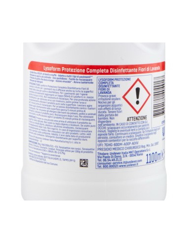 lysoform casa detergente disinfettante - 1100ml - fiori di lavanda: tuttocasashop.live: pulizia e cura della casa