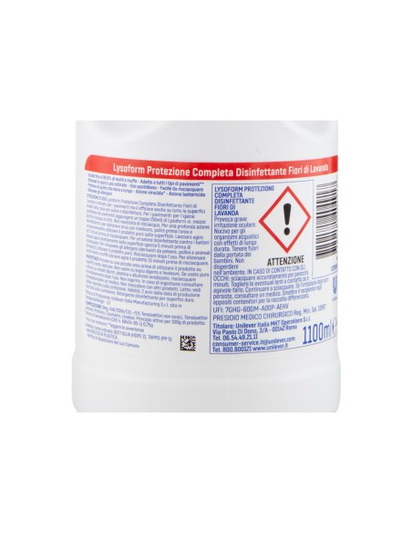lysoform casa detergente disinfettante - 1100ml - fiori di lavanda: tuttocasashop.live: pulizia e cura della casa
