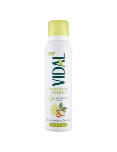 vidal deodorante spray - 150ml - freschezza intesa - bergamotto e zenzero: tuttocasashop.live: igiene e cura della persona