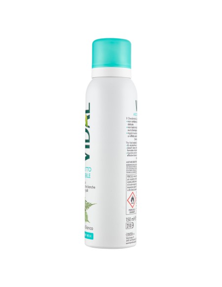 vidal deodorante spray - 150ml - asciutto invisibile - muschio bianco: tuttocasashop.live: igiene e cura della persona