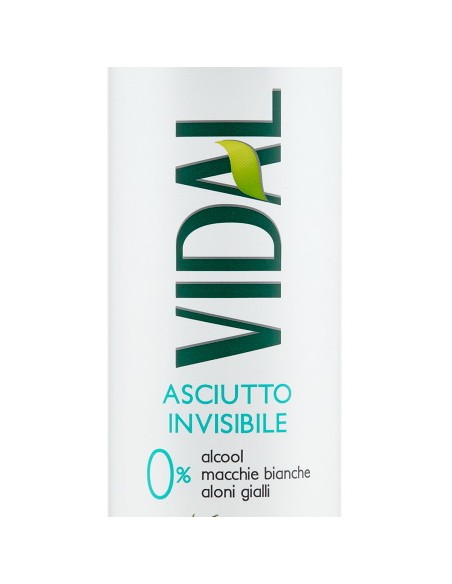 vidal deodorante spray - 150ml - asciutto invisibile - muschio bianco: tuttocasashop.live: igiene e cura della persona