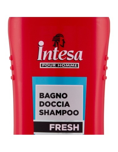 intesa pour homme bagno doccia shampoo - 500ml - fresh - energy boost: tuttocasashop.live: igiene e cura della persona