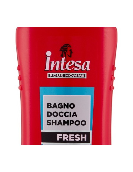 intesa pour homme bagno doccia shampoo - 500ml - fresh - energy boost: tuttocasashop.live: igiene e cura della persona