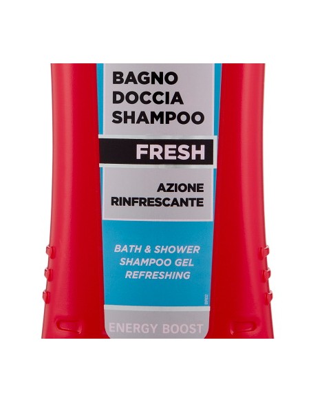 intesa pour homme bagno doccia shampoo - 500ml - fresh - energy boost: tuttocasashop.live: igiene e cura della persona