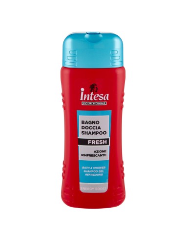 intesa pour homme bagno doccia shampoo - 500ml - fresh - energy boost: tuttocasashop.live: igiene e cura della persona