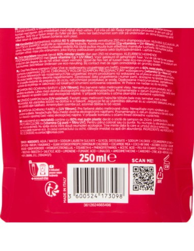elvive shampoo eco-ricarica 250ml - color vive - per capelli colorati: tuttocasashop.live: igiene e cura della persona
