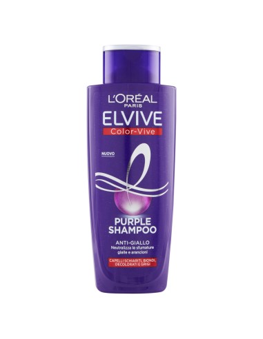 elvive purple shampoo - 200ml - antigiallo - anti-giallo: tuttocasashop.live: igiene e cura della persona