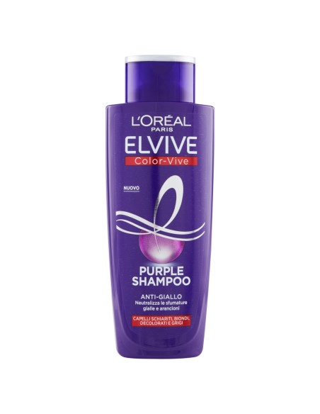 elvive purple shampoo - 200ml - antigiallo - anti-giallo: tuttocasashop.live: igiene e cura della persona