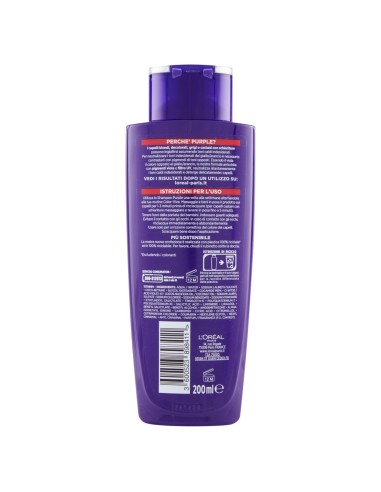 elvive purple shampoo - 200ml - antigiallo - anti-giallo: tuttocasashop.live: igiene e cura della persona