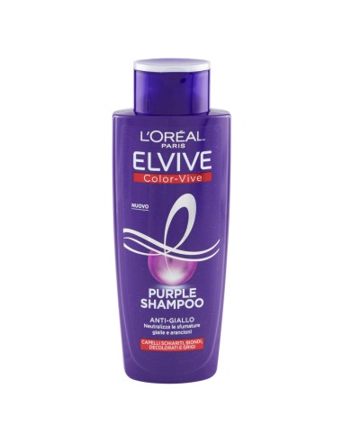 elvive purple shampoo - 200ml - antigiallo - anti-giallo: tuttocasashop.live: igiene e cura della persona