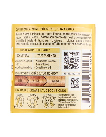 ultra dolce elisir illuminante - 120ml - siero schiarente per capelli biondi: tuttocasashop.live: igiene e cura della persona