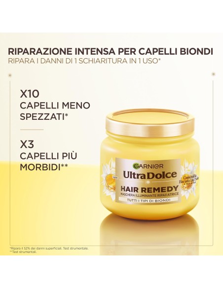 ultra dolce maschera - 340ml - illuminante riparatrice camomilla - biondi: tuttocasashop.live: igiene e cura della persona