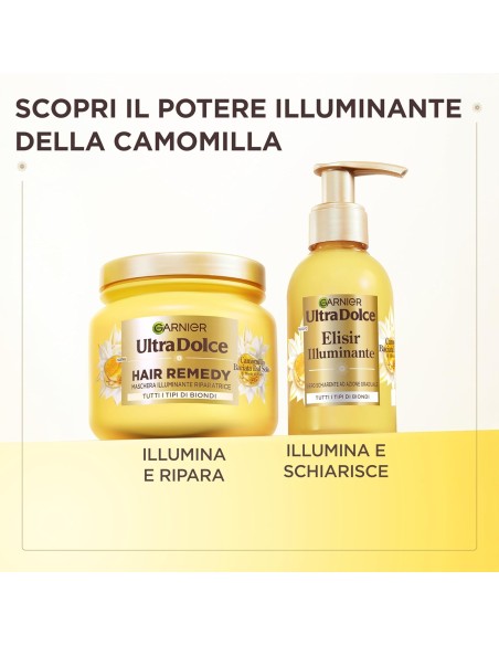ultra dolce maschera - 340ml - illuminante riparatrice camomilla - biondi: tuttocasashop.live: igiene e cura della persona
