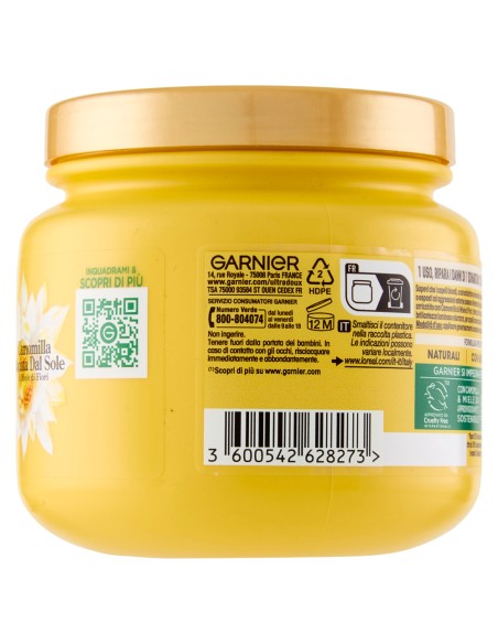 ultra dolce maschera - 340ml - illuminante riparatrice camomilla - biondi: tuttocasashop.live: igiene e cura della persona