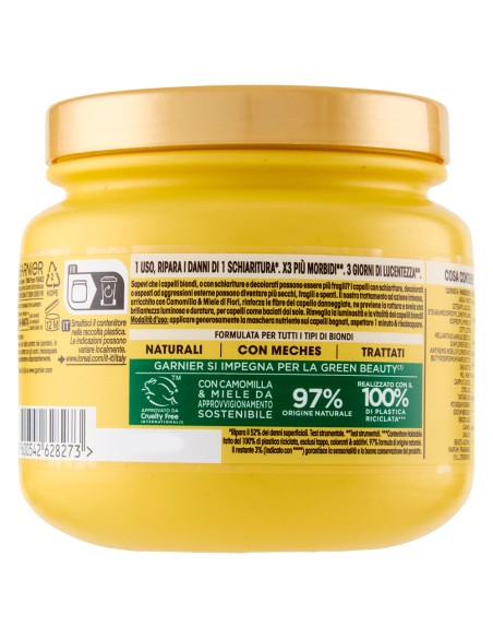 ultra dolce maschera - 340ml - illuminante riparatrice camomilla - biondi: tuttocasashop.live: igiene e cura della persona
