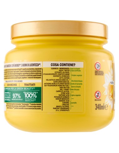 ultra dolce maschera - 340ml - illuminante riparatrice camomilla - biondi: tuttocasashop.live: igiene e cura della persona