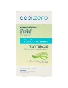 depilzero 20 strisce depilatorie per ascelle e bikini + 4 salviettine: tuttocasashop.live: igiene e cura della persona