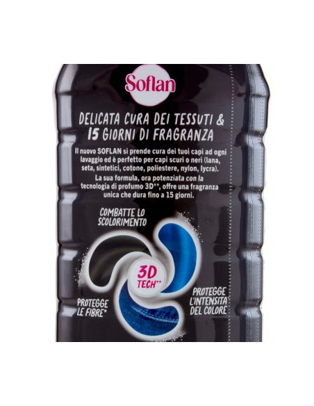 soflan detersivo liquido per capi delicati 28 lavaggi - 900ml - capi neri: tuttocasashop.live: prodotti per bucato e tessuti