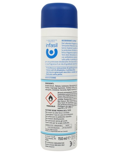 infasil deodorante spray 150ml - freschezza marina: tuttocasashop.live: igiene e cura della persona