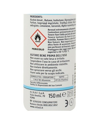 infasil deodorante spray 150ml - freschezza marina: tuttocasashop.live: igiene e cura della persona