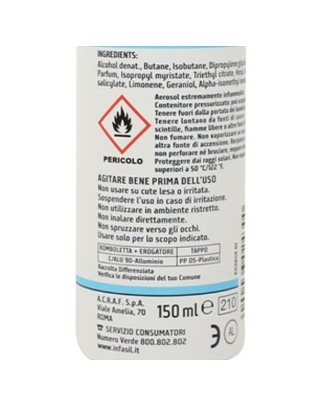 infasil deodorante spray 150ml - freschezza marina: tuttocasashop.live: igiene e cura della persona