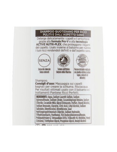 pantene pro-v shampoo - 250ml - ricci - per capelli ricci o mossi: tuttocasashop.live: igiene e cura della persona