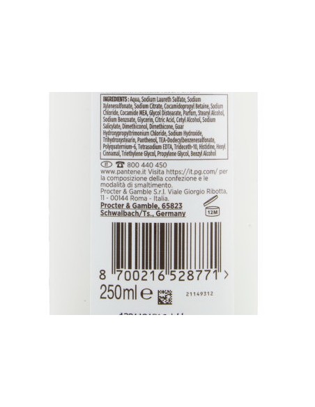 pantene pro-v shampoo - 250ml - ricci - per capelli ricci o mossi: tuttocasashop.live: igiene e cura della persona