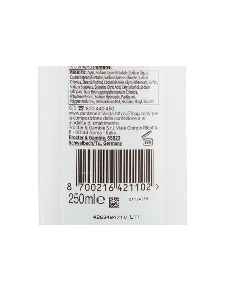 pantene pro-v shampoo - 250ml - rigenera & protegge: tuttocasashop.live: igiene e cura della persona