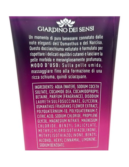 giardino dei sensi doccia shampoo - 250ml - osmanthus e narciso: tuttocasashop.live: igiene e cura della persona