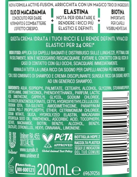 sunsilk crema per capelli 200ml - ricc da sogno - modellante e districante: tuttocasashop.live: igiene e cura della persona