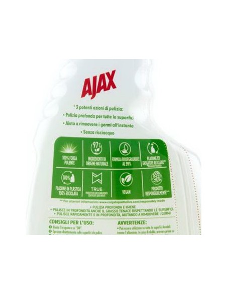 ajax sgrassatore spray - 600ml - igienizzante: tuttocasashop.live: pulizia e cura della casa