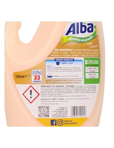 alba ammorbidente per bucato - 33 lavaggi - 1850ml - argan e narciso: tuttocasashop.live: prodotti per bucato e tessuti
