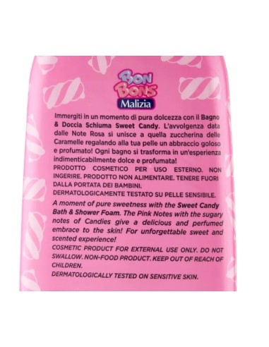 malizia bon bons bagno e doccia schiuma - 500ml - sweet candy: tuttocasashop.live: igiene e cura della persona