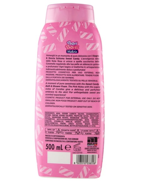 malizia bon bons bagno e doccia schiuma - 500ml - sweet candy: tuttocasashop.live: igiene e cura della persona