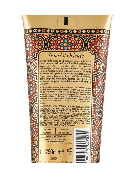 tesori d'oriente doccia schiuma - 250ml - royal oud: tuttocasashop.live: igiene e cura della persona