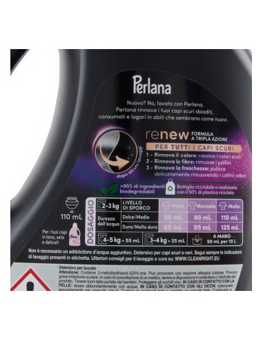 perlana renew detersivo per bucato - 1400ml 28 lavaggi - capi scuri o neri: tuttocasashop.live: prodotti per bucato e tessuti