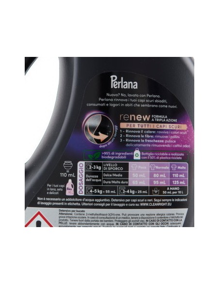 perlana renew detersivo per bucato - 1400ml 28 lavaggi - capi scuri o neri: tuttocasashop.live: prodotti per bucato e tessuti