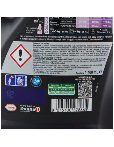 perlana renew detersivo per bucato - 1400ml 28 lavaggi - capi scuri o neri: tuttocasashop.live: prodotti per bucato e tessuti