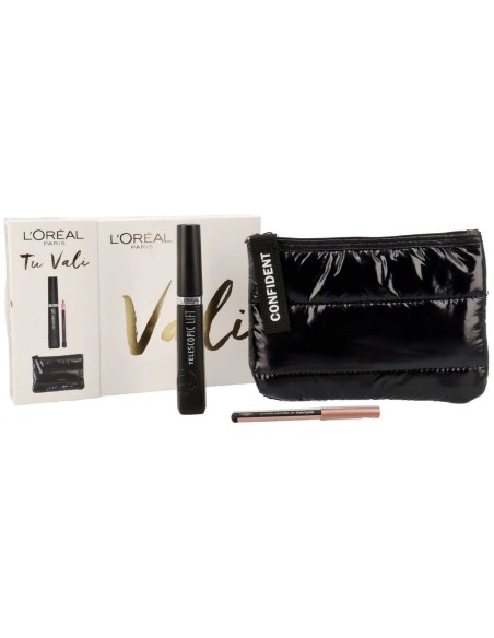 l'oreal tu vali mascara telescopic lift black + mini matita + pochette: tuttocasashop.live: igiene e cura della persona