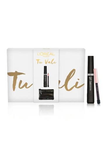 l'oreal tu vali mascara telescopic lift black + mini matita + pochette: tuttocasashop.live: igiene e cura della persona