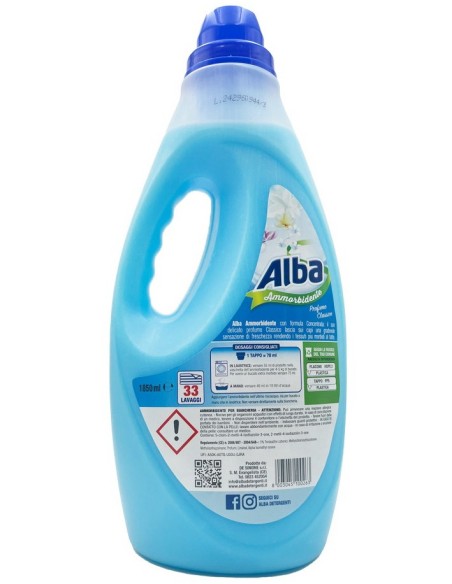 alba ammorbidente per bucato - 33 lavaggi - 1850ml - classico: tuttocasashop.live: prodotti per bucato e tessuti