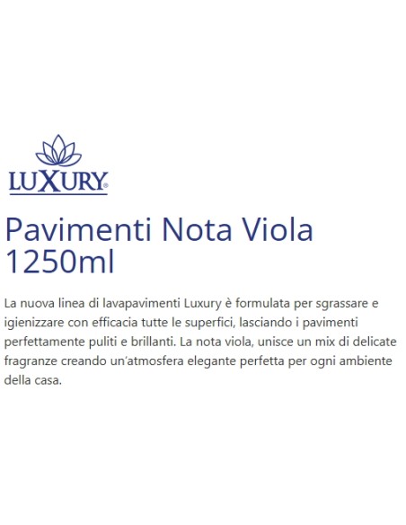 luxury detergente liquido per pavimenti - 1250ml - viola: tuttocasashop.live: pulizia e cura della casa