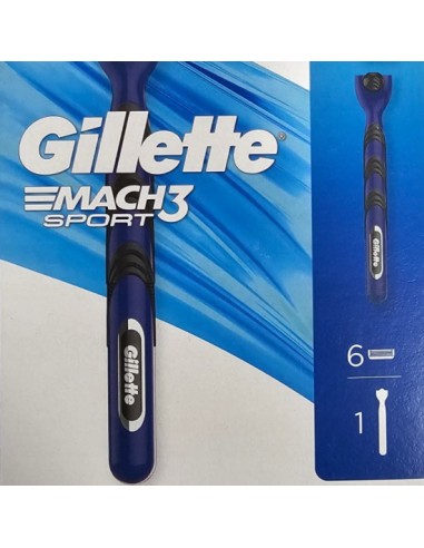 gillette mach3 sport - 1 rasoio con 6 testine ricambio: tuttocasashop.live: igiene e cura della persona