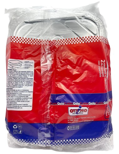 ottimo 2 vaschette in alluminio con coperchio - 8 porzioni 32x26x5cm: tuttocasashop.live: carta & monouso