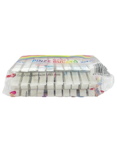 dinamic 20 mollette da bucato in plastica - bianche: tuttocasashop.live: prodotti per bucato e tessuti