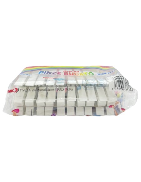 dinamic 20 mollette da bucato in plastica - bianche: tuttocasashop.live: prodotti per bucato e tessuti